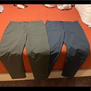 Men’s Banana Republic City Slim Pant x 2 - 36 x 30 (Blue & Grey)